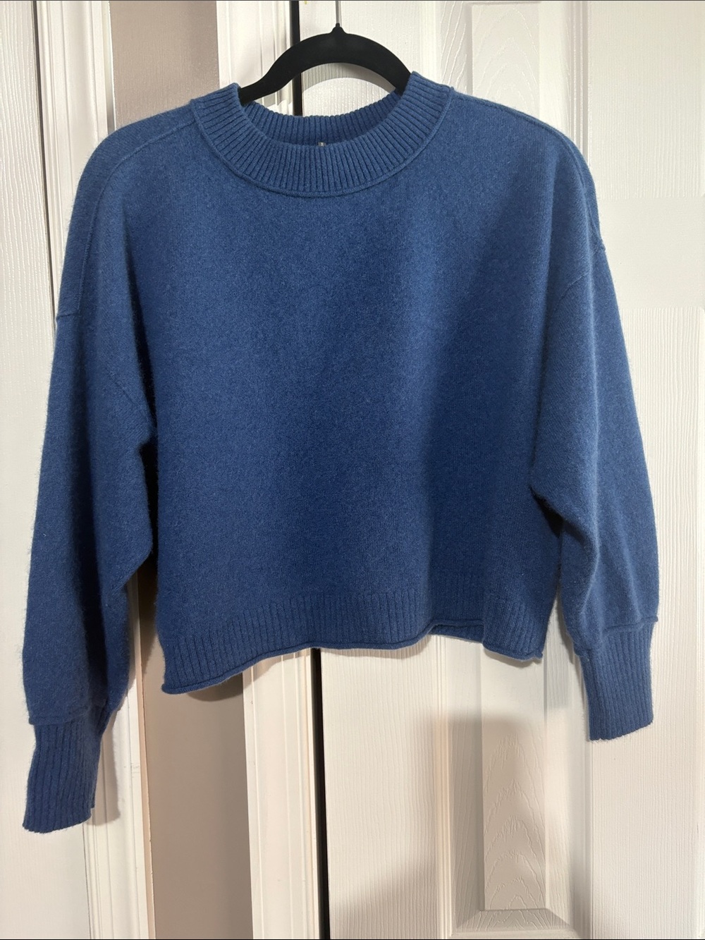 Anthropologie Cozy Navy Crewneck Sweater
